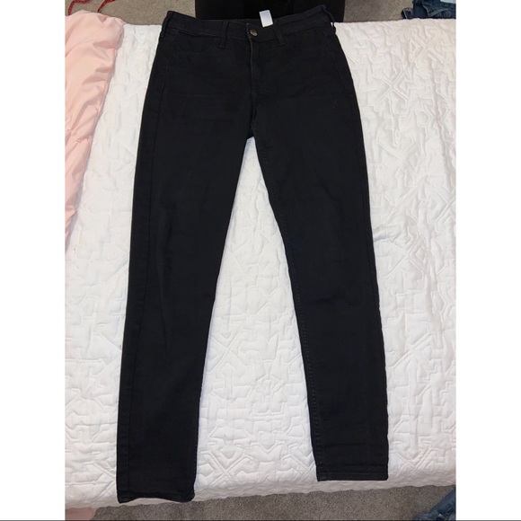 Black Straight Jeans with Skinny Ankle - Picture 2 of 2